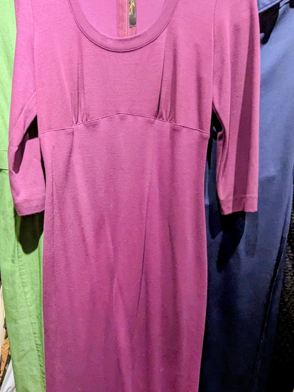 Rare Laura Byrnes Black Label Plum Dress with Back Zip